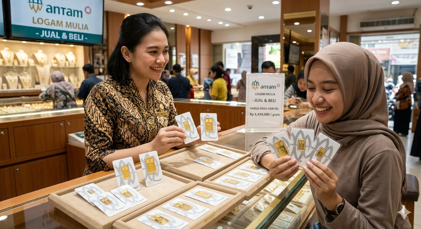Harga Emas Antam di Pegadaian Hari Ini Turun